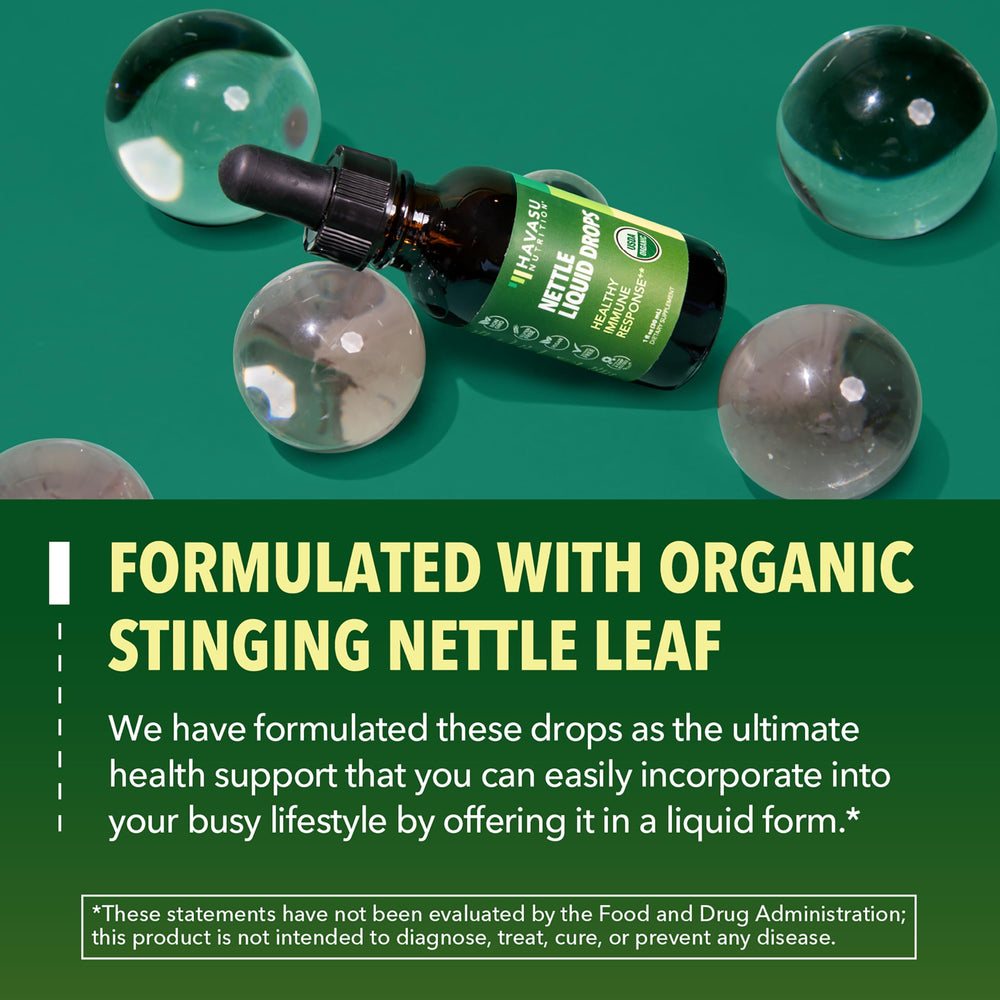 Close-up of nettle compounds highlighting immune support