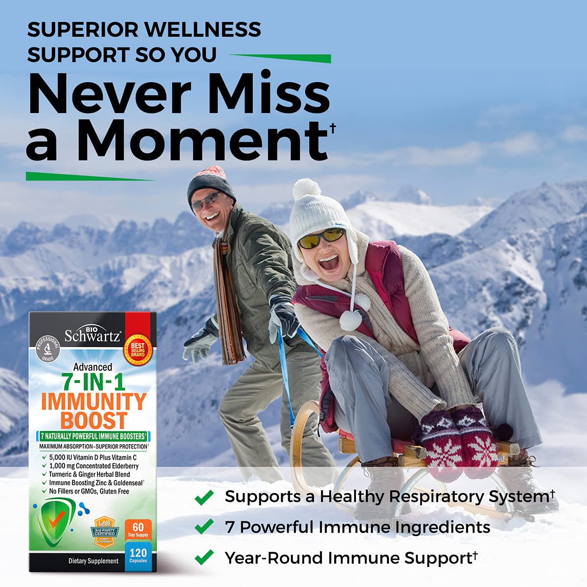 Front view of packaging with Dr Approved Immunity Vitamins branding