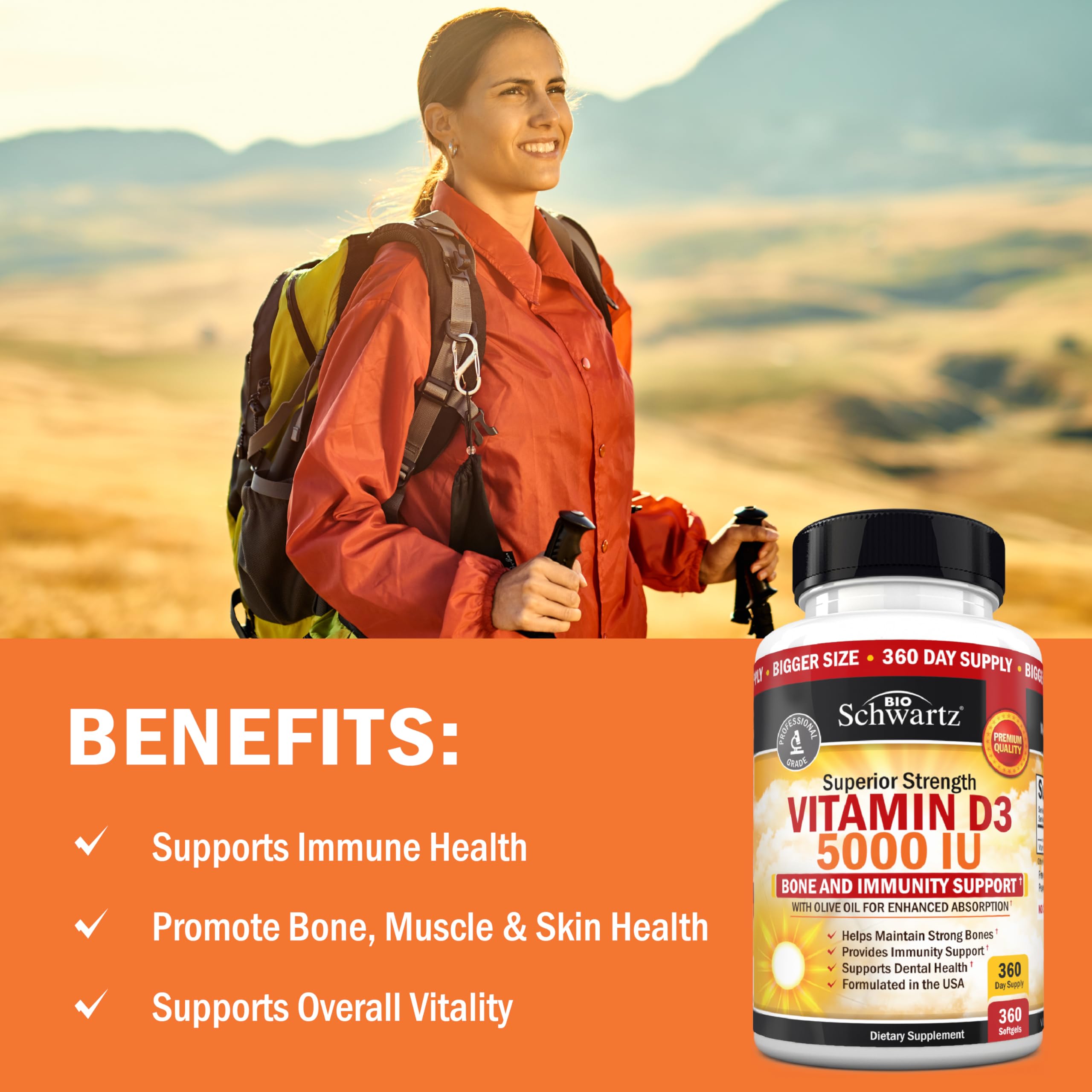Immune support visualization for Vitamin D3 5000 IU