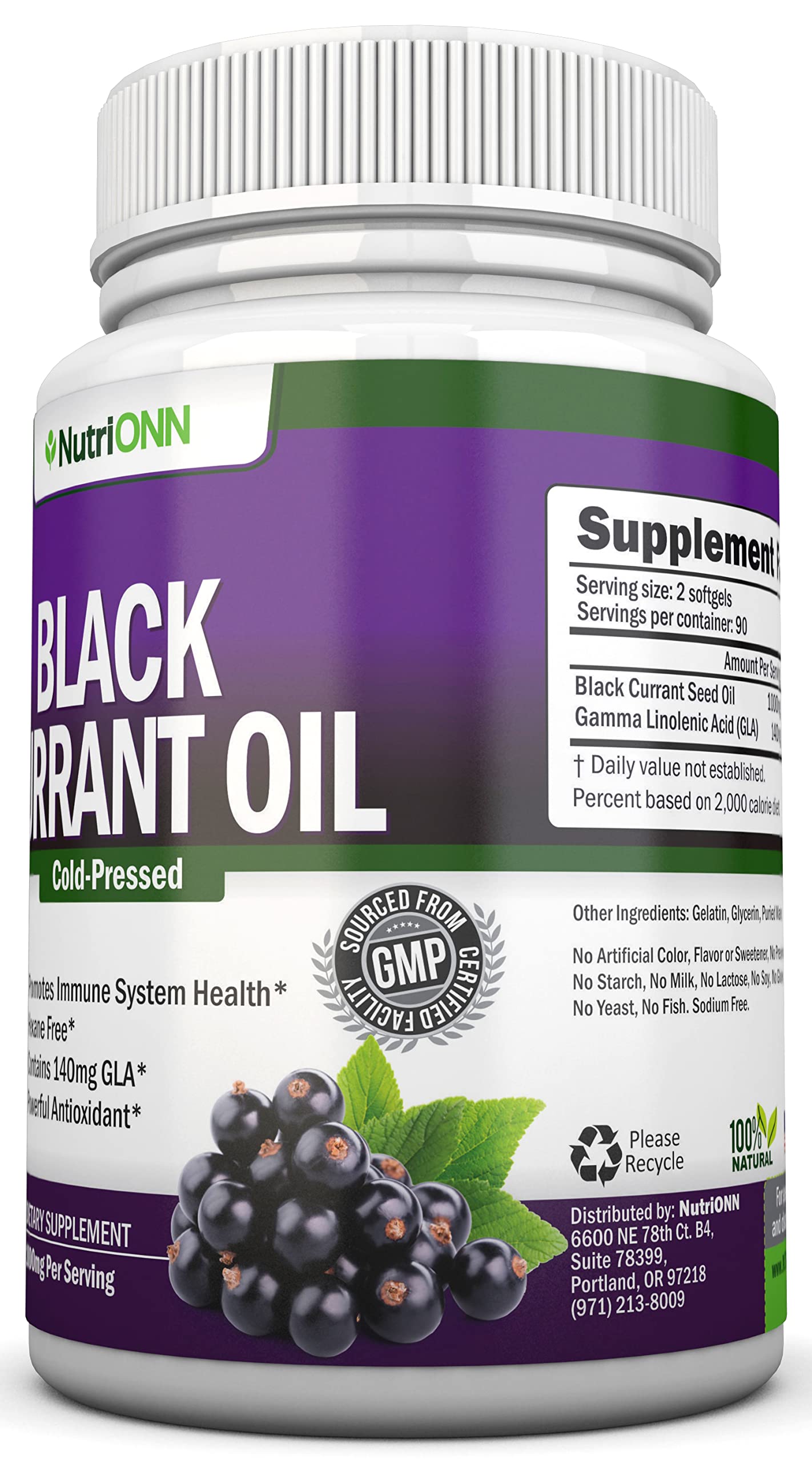 Illustration showing immune system support from black currant oil