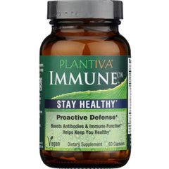 Plantiva ImmuneDx bottle with Echinacea & Ginseng, vegan capsules