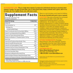 Nature Made Immunemax Fizzy Drink Mix back with nutrition facts