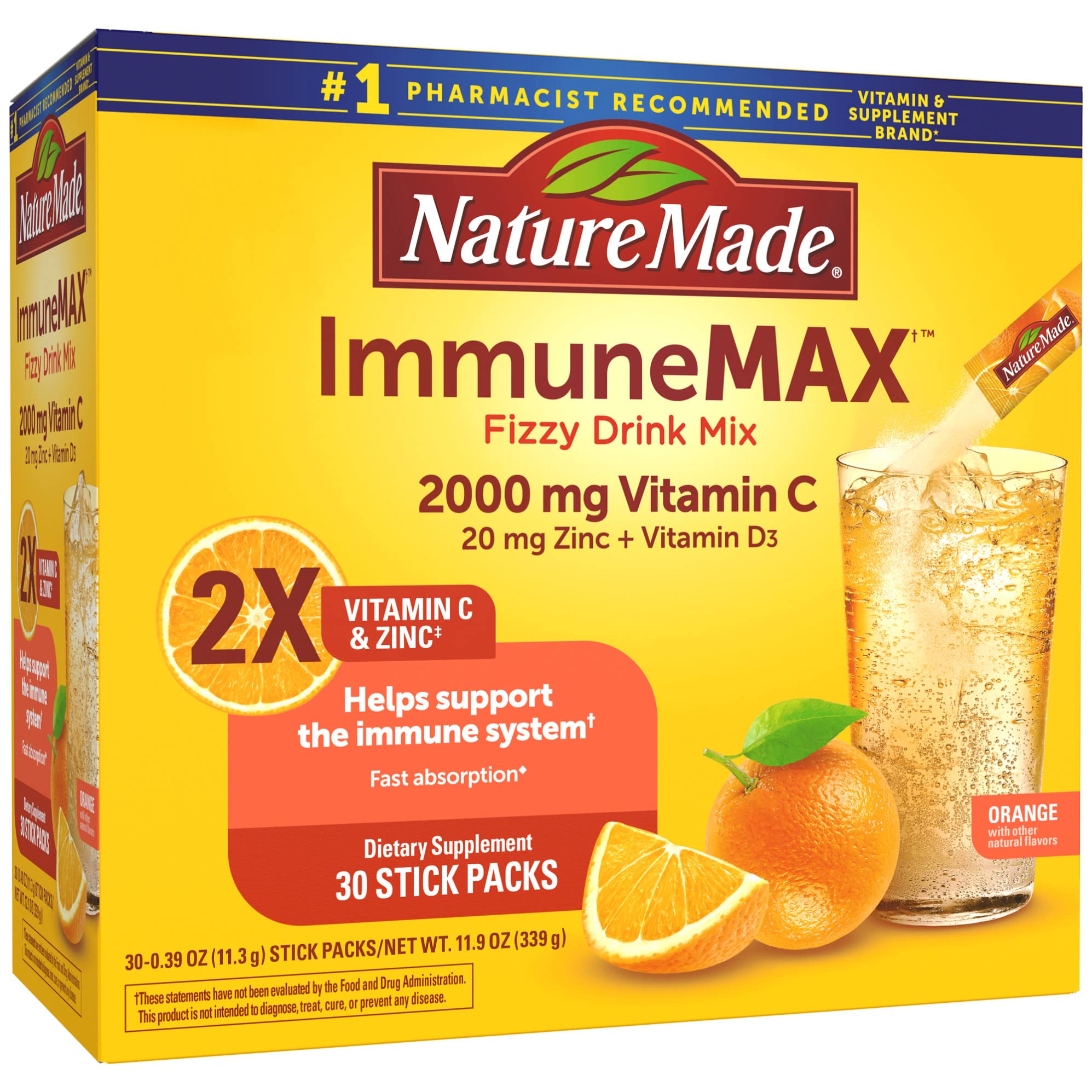 Nature Made Immunemax Fizzy Drink Mix front of box