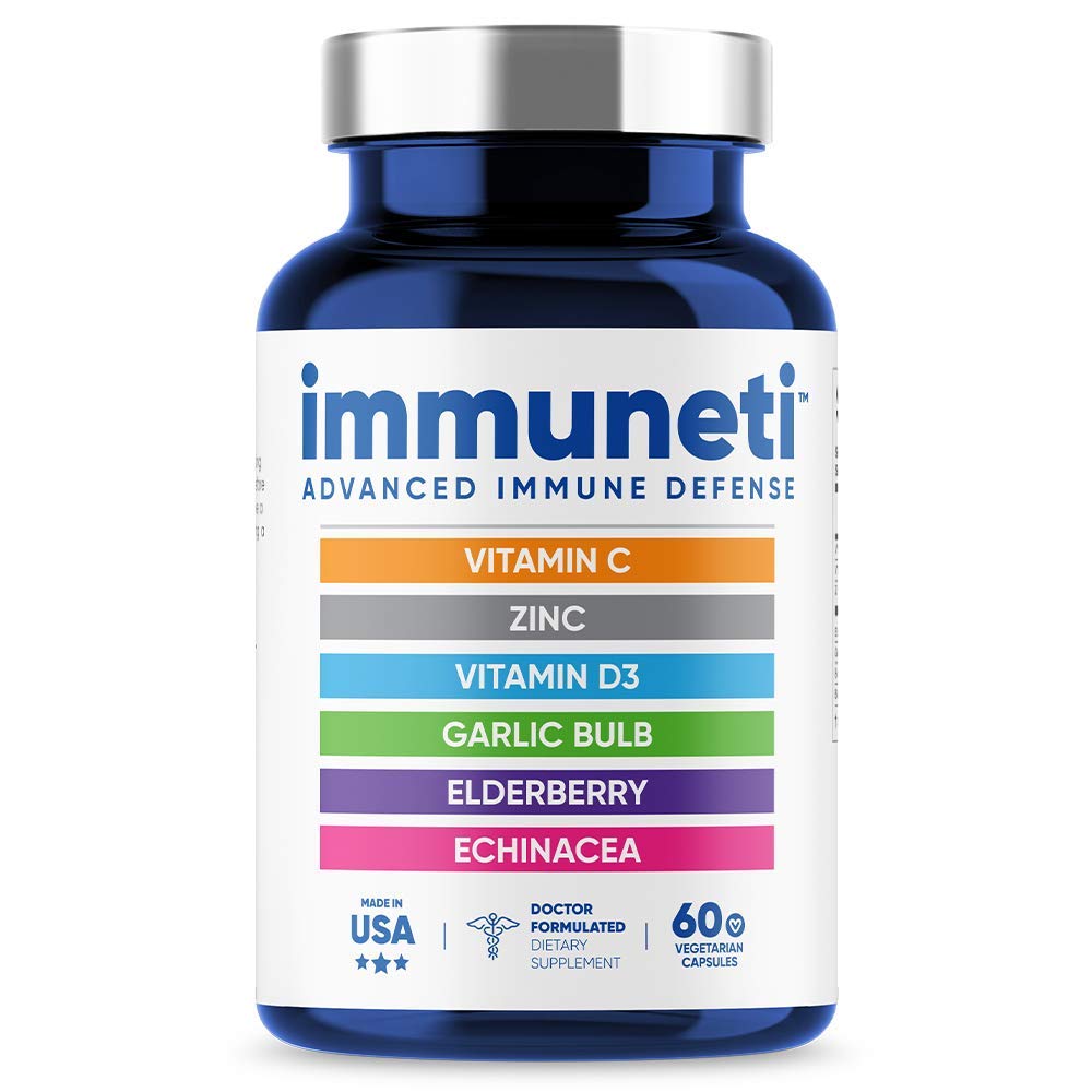 Immuneti 6-in-1 immune defense bottle - front view