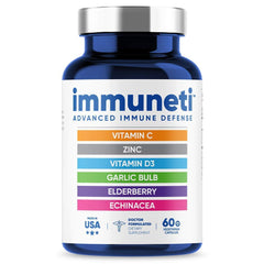 Immuneti 6-in-1 immune defense bottle - front view