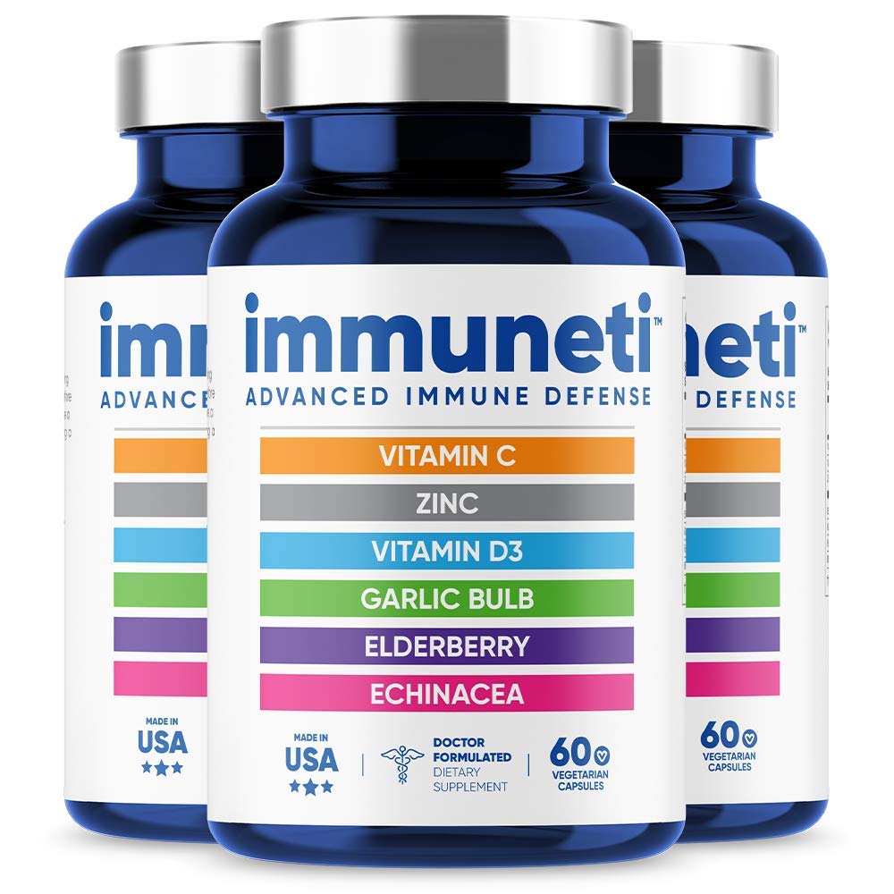 Immuneti 6-in-1 Immune Defense bottle and label
