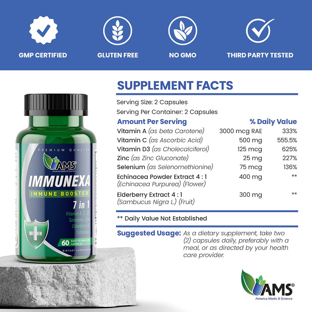 Gluten-free, non-GMO Immunexa packaging and allergen-free labeling
