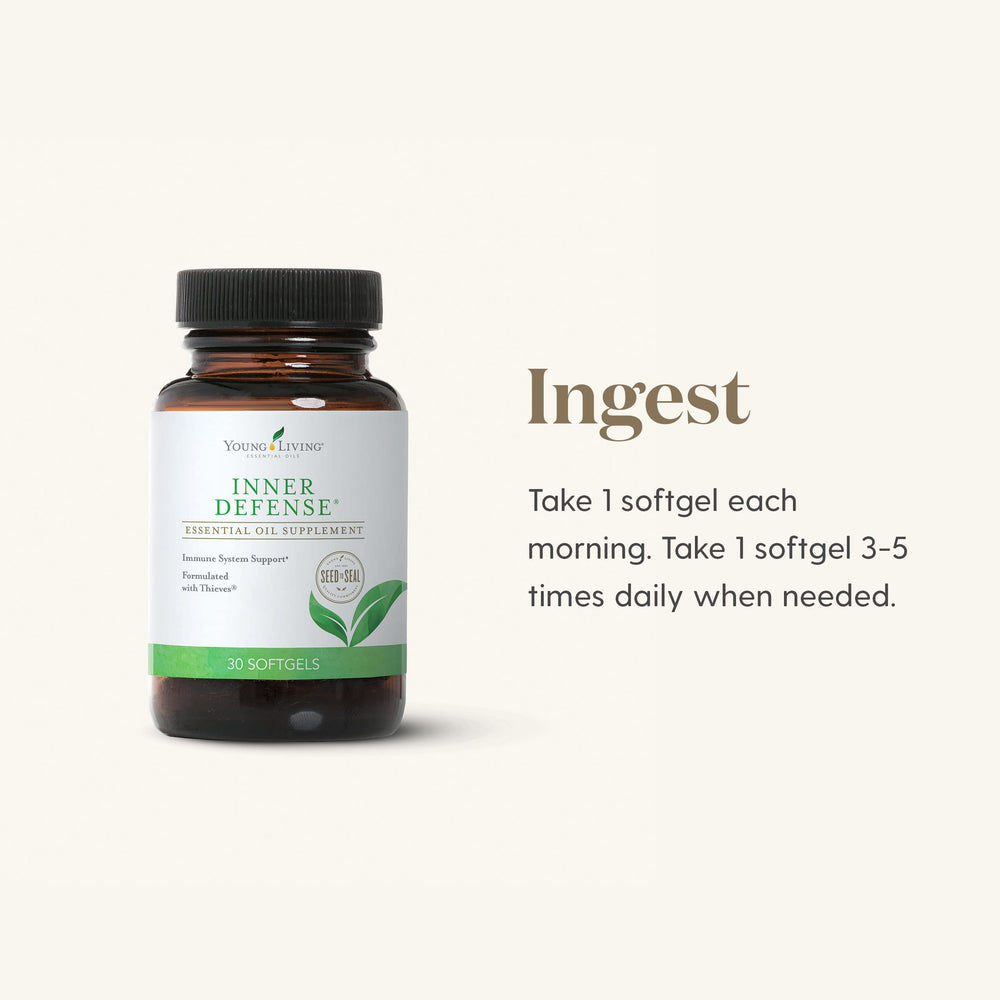 Hand holding a daily immune support capsule