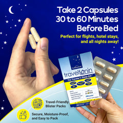 Travel Sleep Aid shown with immunity-support messaging