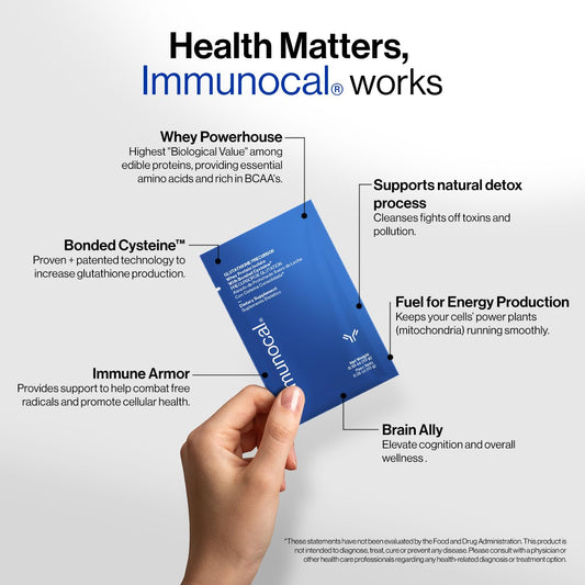 Whey protein isolate Immunocal powder with scoop