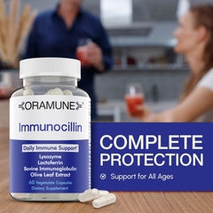 Illustration of ImmunoCillin ingredients including transfer factor