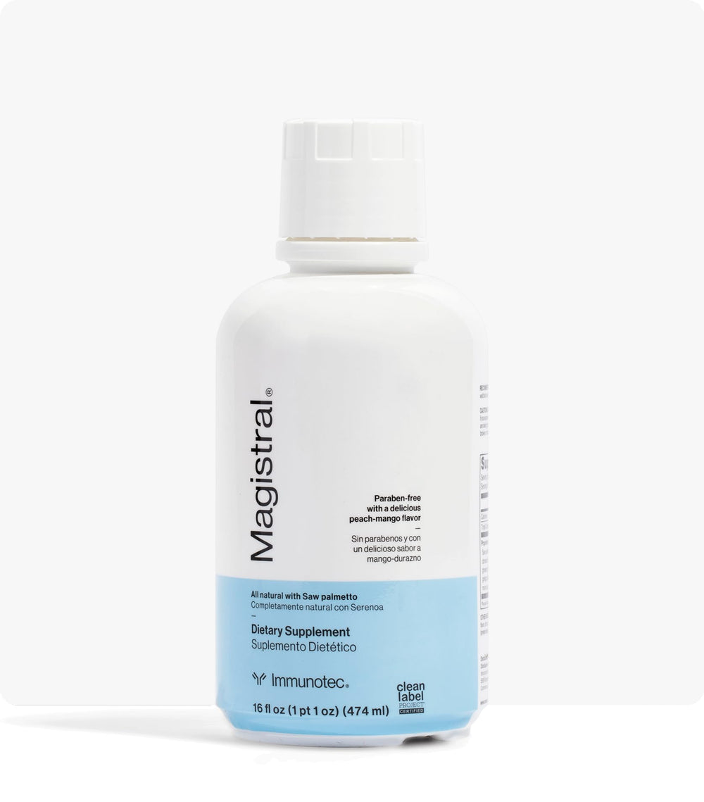 Immunotec Magistral Saw Palmetto supplement bottle on white background