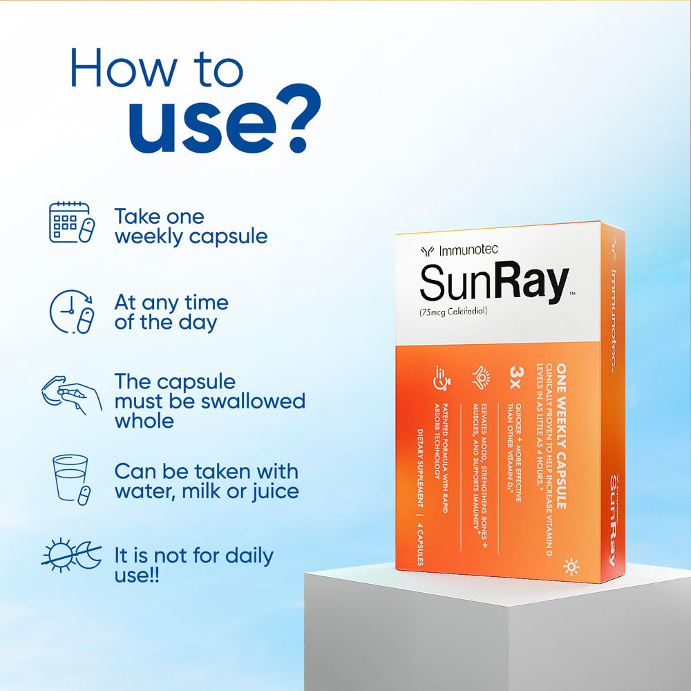 Usage guidelines for Immunotec Sunray