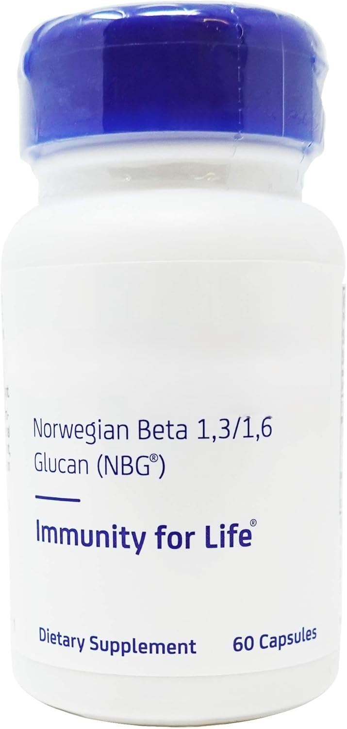 Immutol immunity supplement bottle featuring Norwegian Beta-1,3/1,6-Glucan (NBG)