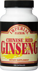 Imperial Elixir Chinese Red Ginseng capsules bottle front view