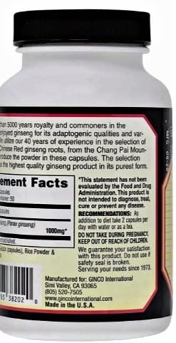 Close-up of Imperial Elixir Chinese Red Ginseng capsules