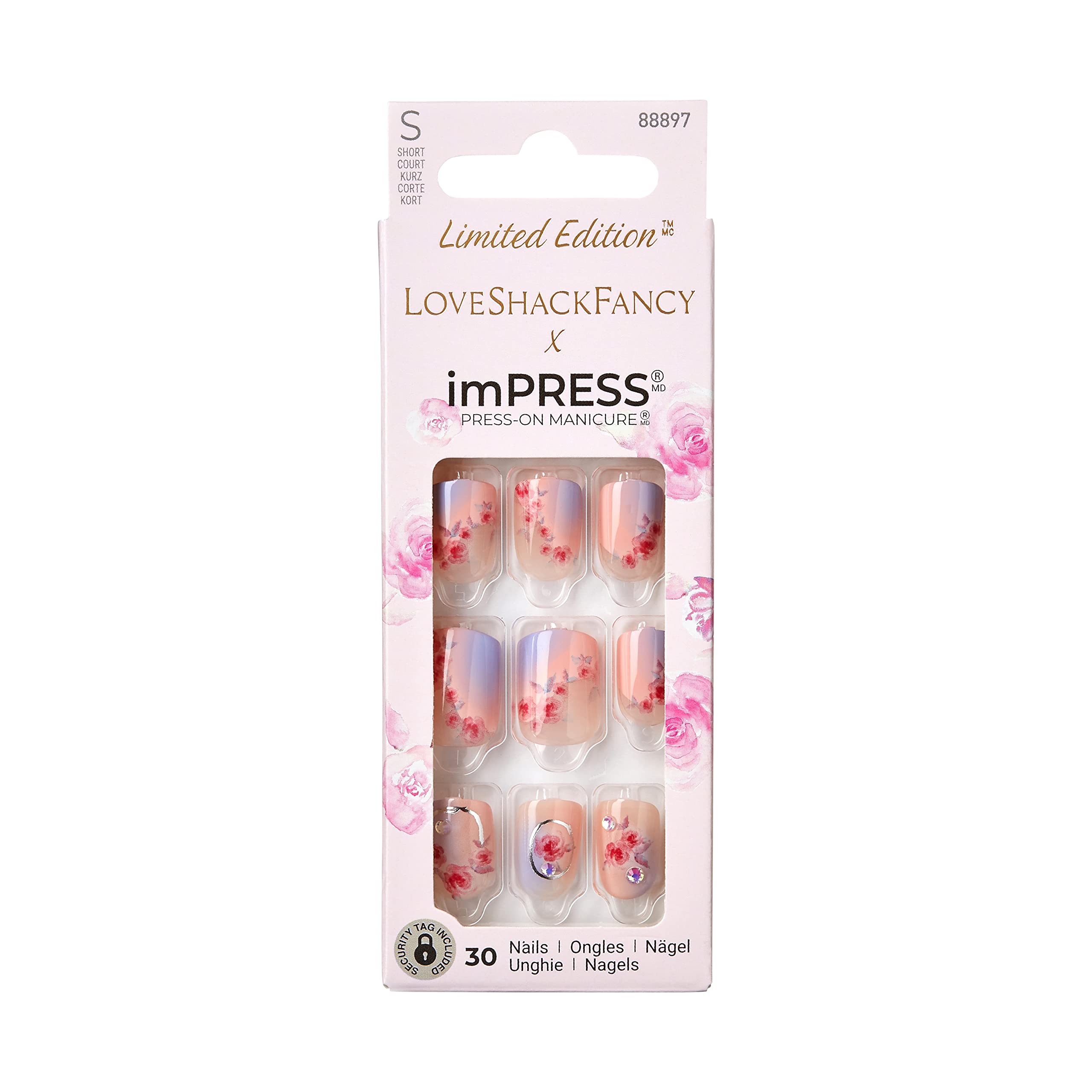 imPRESS LoveshackFancy sunkissed-peach nails in package, ready to apply for instant style