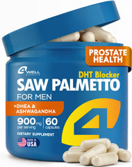 Bottle with Improved Complex Saw Palmetto for Men 900mg label
