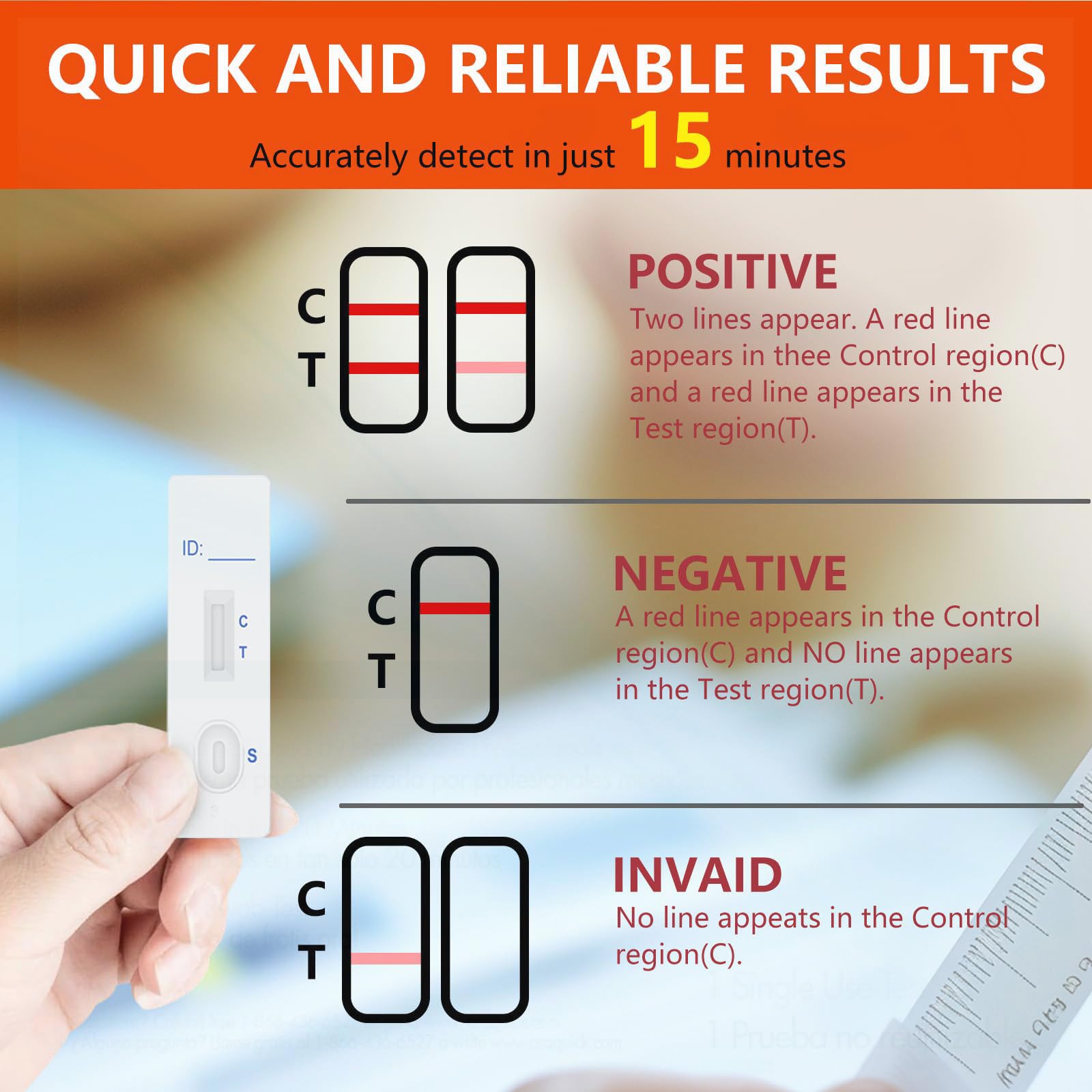 HIV self-test components laid out for home use