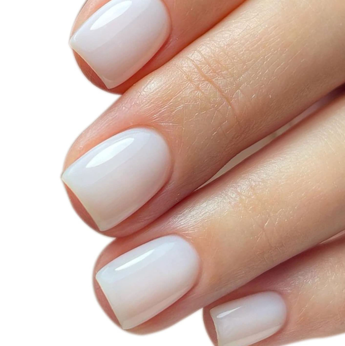 IN.HYPE Gel Polish Milky White Swatch shows natural-looking, buildable coverage for nails