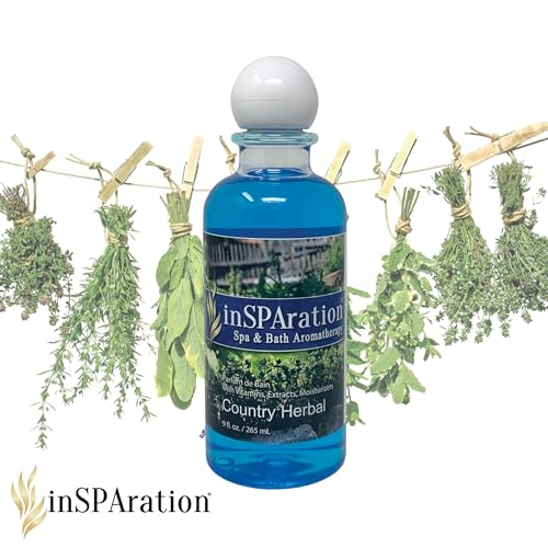 inSPAration spa fragrance 9 oz bottle Country Herbal Blue