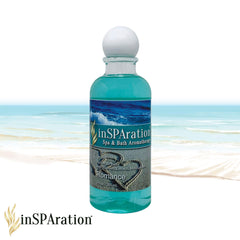 Close-up of inSPAration Romance Spa Liquid 9 oz bottle