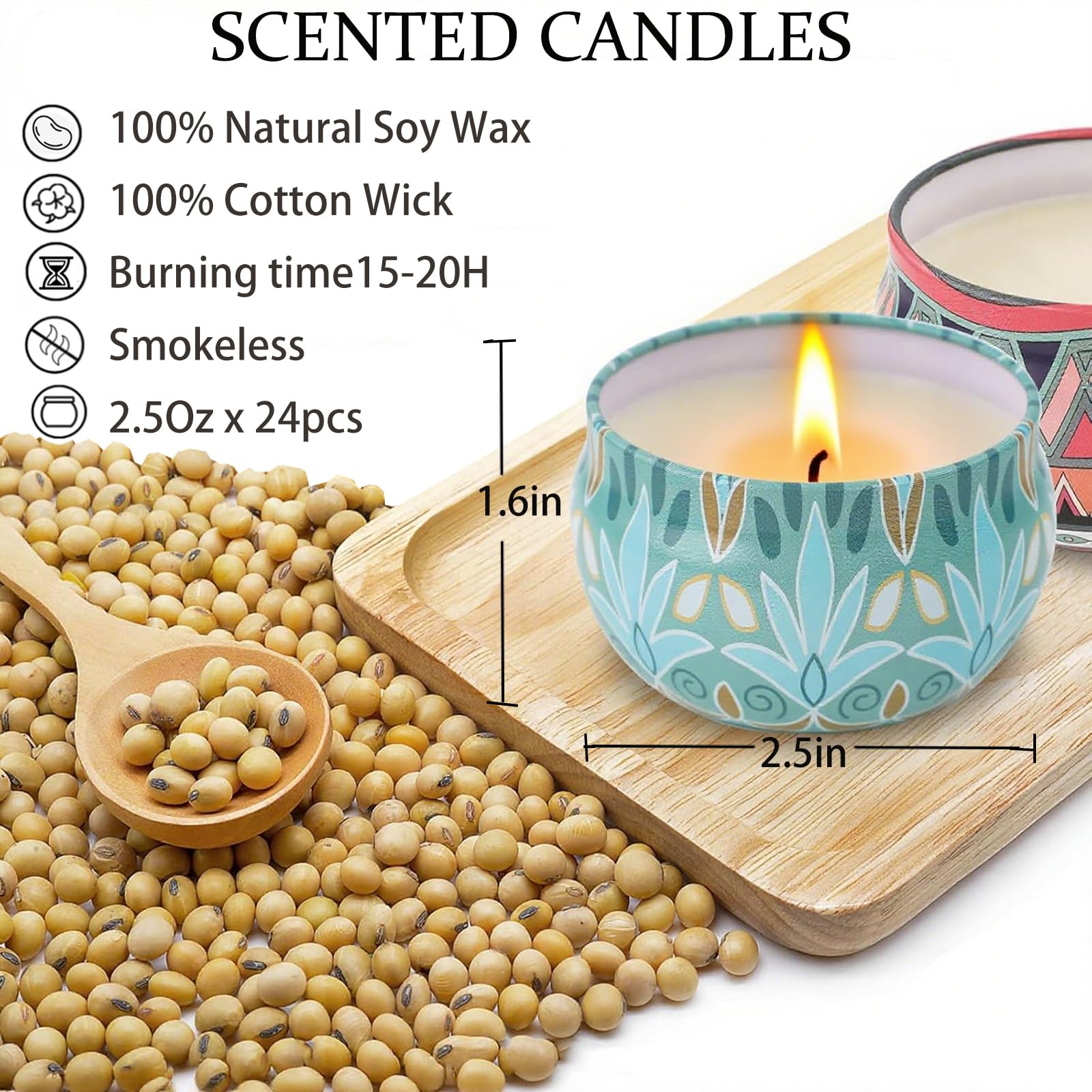 Inayou cedar-teakwood candle warms the room for study or downtime.