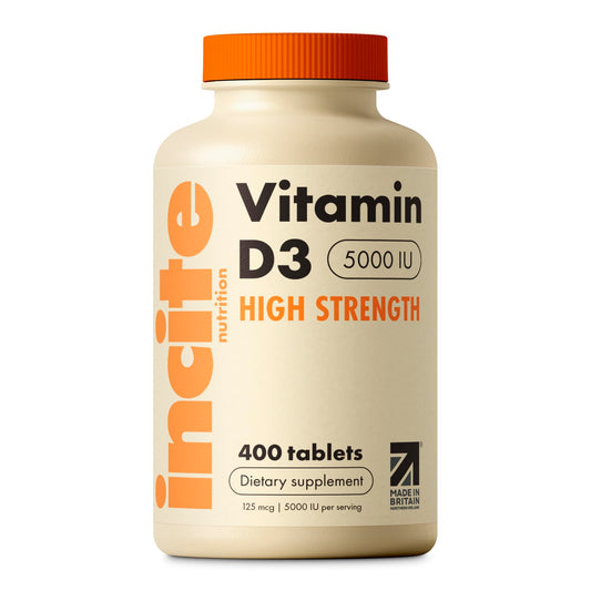 Incite Nutrition Vitamin D3 5000iu 400 micro tablets packaging