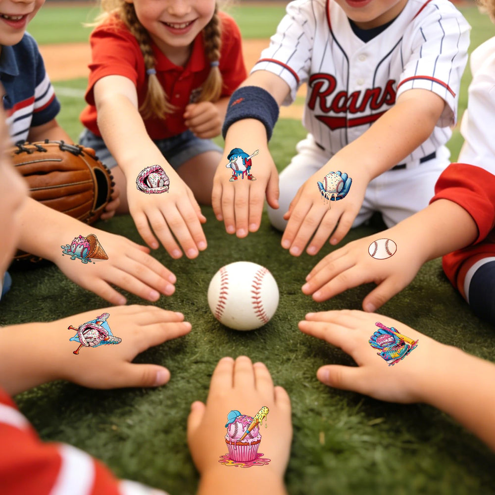 INCOK tattoo collection of baseball ice cream drip designs for events