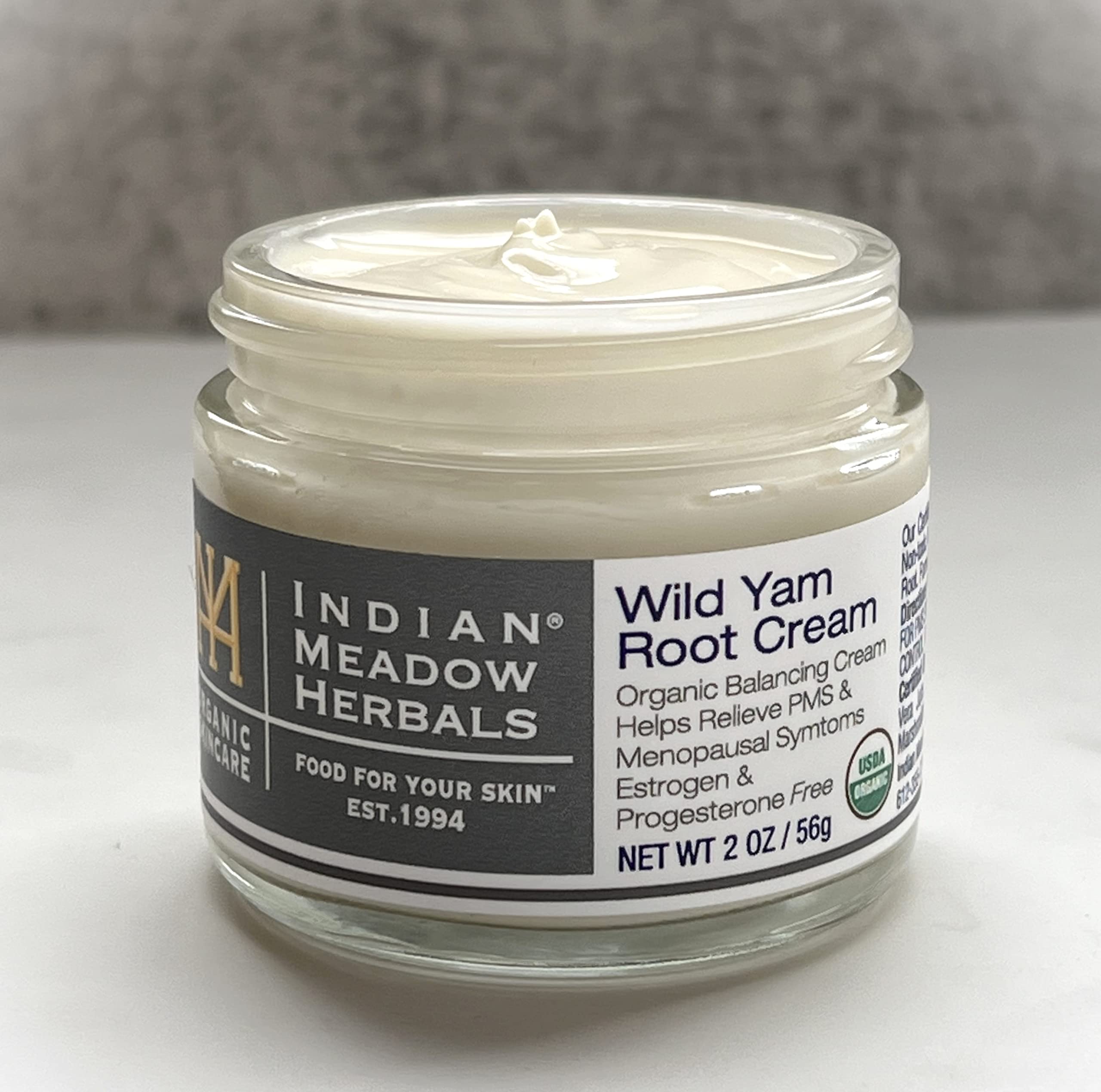 Close up of Wild Yam Cream texture for smooth absorption