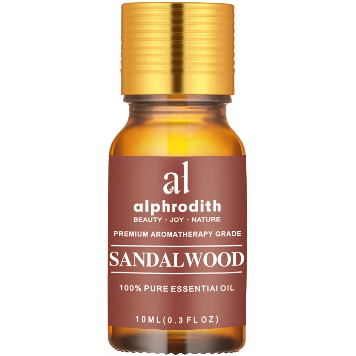Bottle of Indian Sandalwood Essential Oil 10ml with dropper