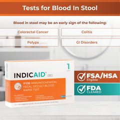 Home usage setup for INDICAID iFOB fecal occult blood test