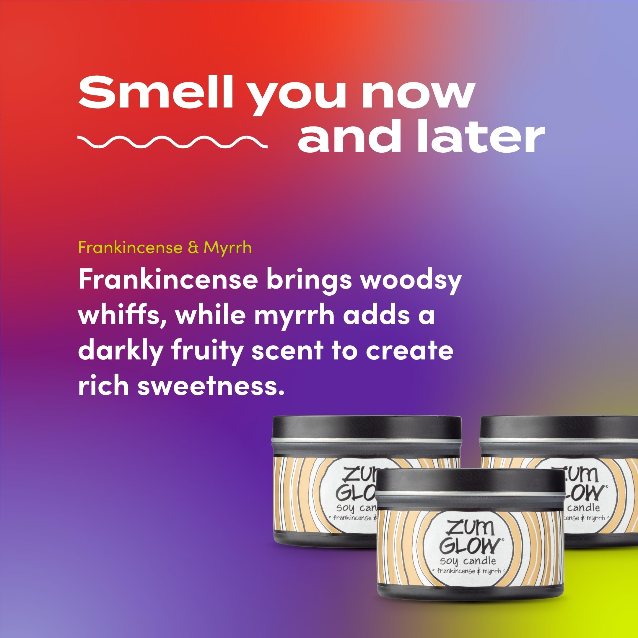 Warm Frankincense & Myrrh fragrance notes illustration