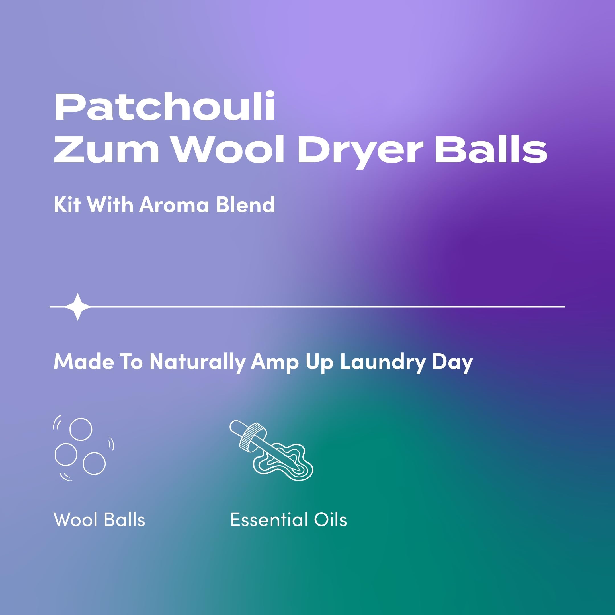 Three wool dryer balls ready for use in the dryer