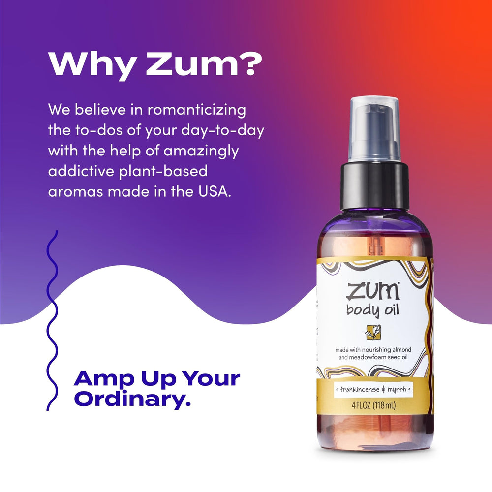 Spa setting featuring Indigo Wild Zum Frankincense & Myrrh Body Oil