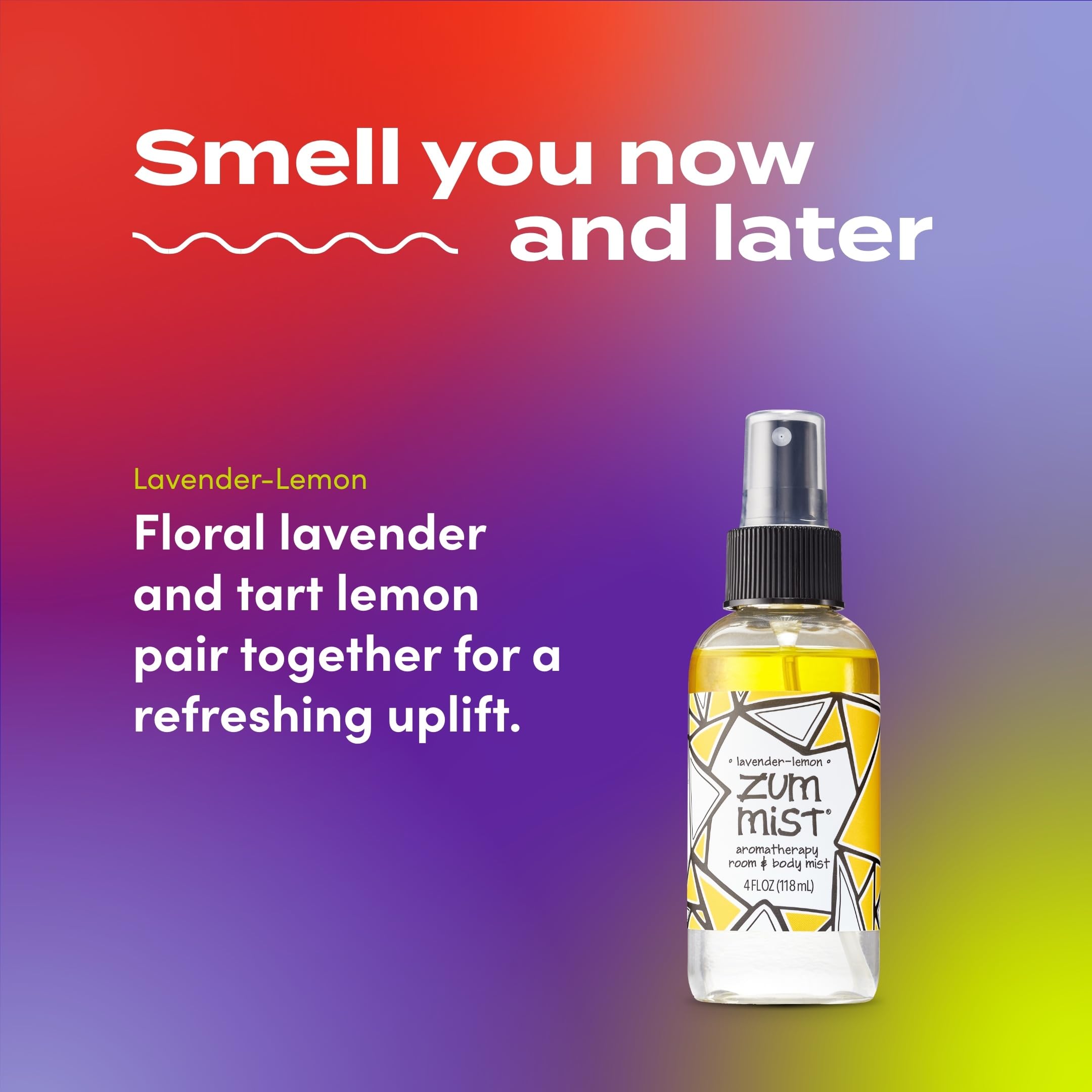 Zum Mist Lavender-Lemon bottle label close-up