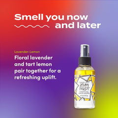 Zum Mist Lavender-Lemon bottle label close-up
