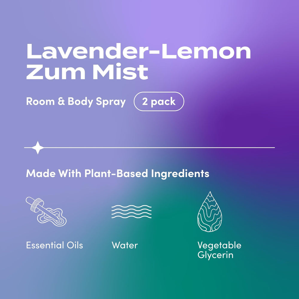 Ingredients list showing essential oils, water and glycerin