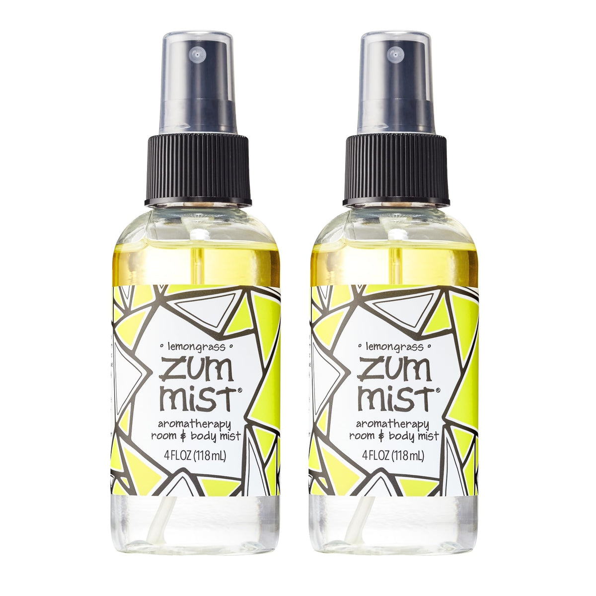 Two-pack Indigo Wild Zum Mist Lemongrass room and body spray bottles