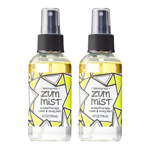 Two-pack Indigo Wild Zum Mist Lemongrass room and body spray bottles