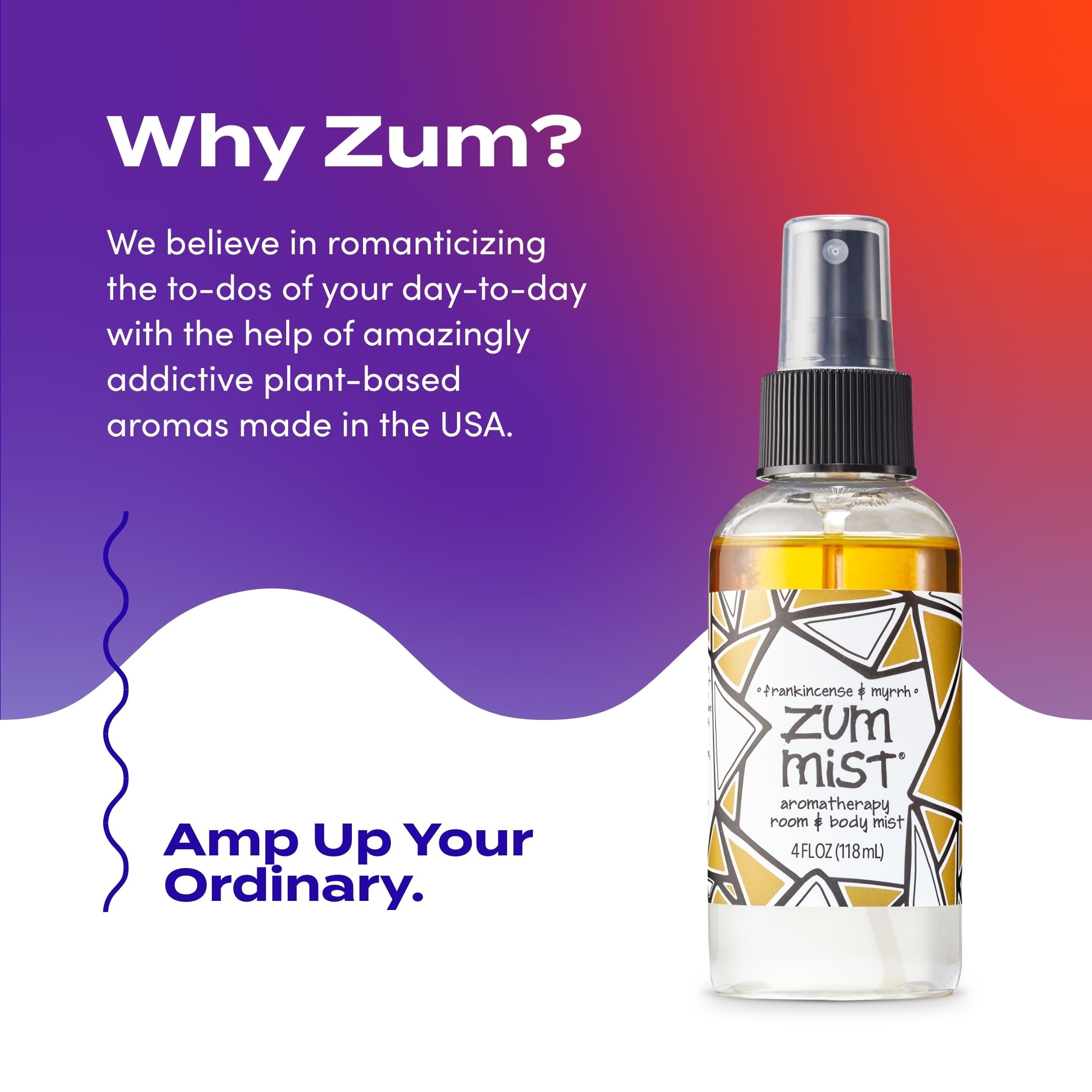 Cruelty-free and USA-made icons on Zum Mist packaging