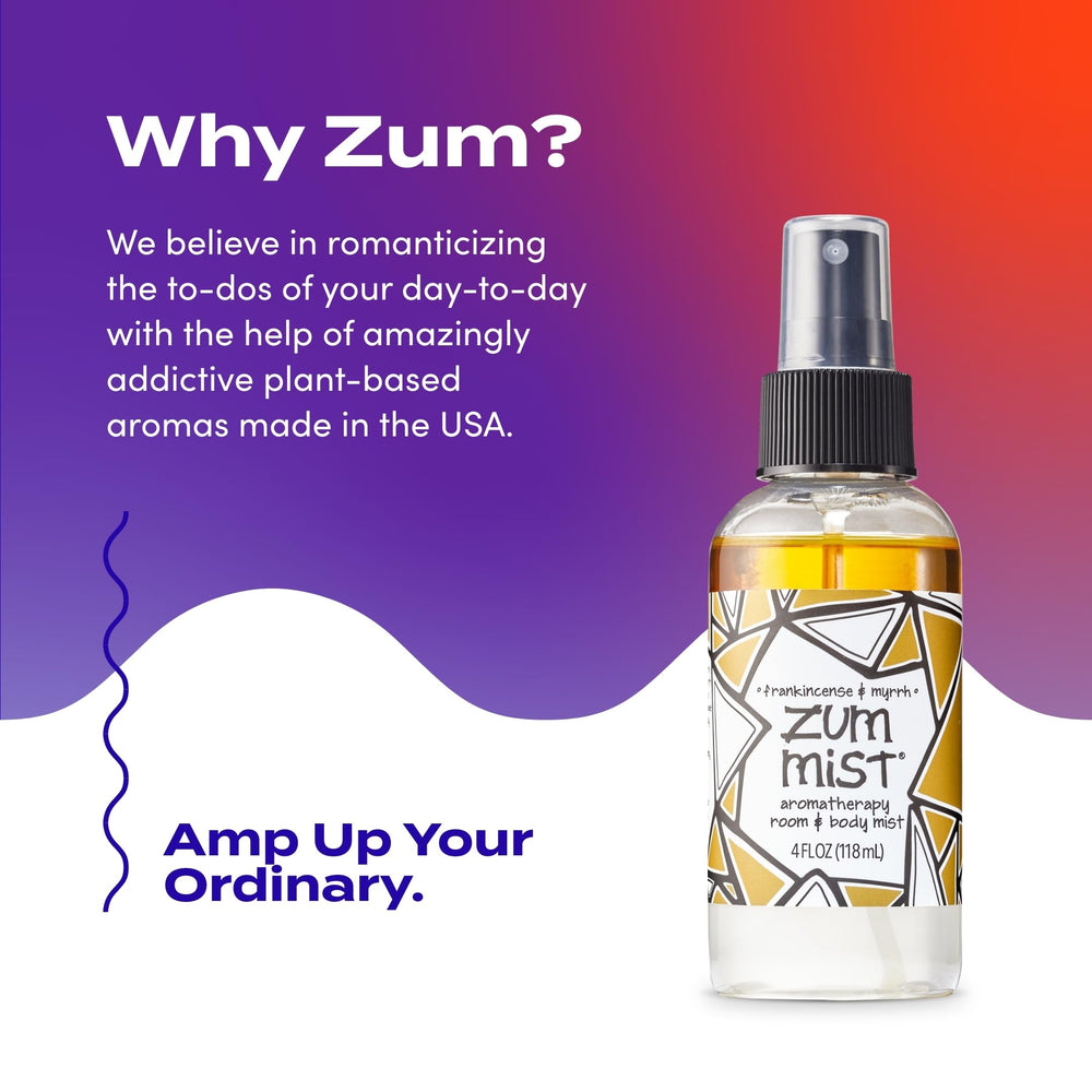 Cruelty-free and USA-made icons on Zum Mist packaging