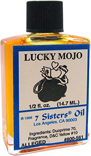 Indio 7 Sisters Lucky Mojo oil bottle for rituals and meditation.