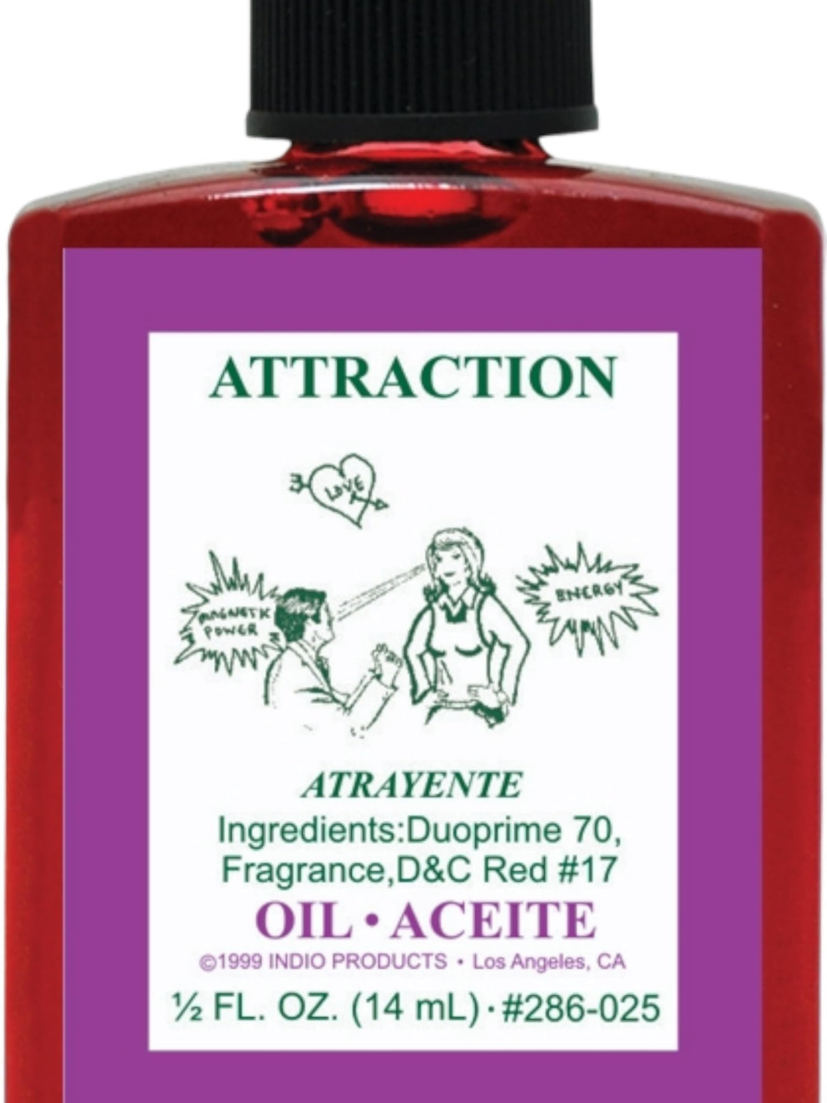 Bottle of INDIO Attraction Oil (1/2 oz)