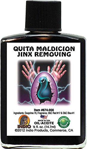 INDIO Oil Jinx Removing Quita Maldicion - 1/2 oz spiritual oil bottle for rituals