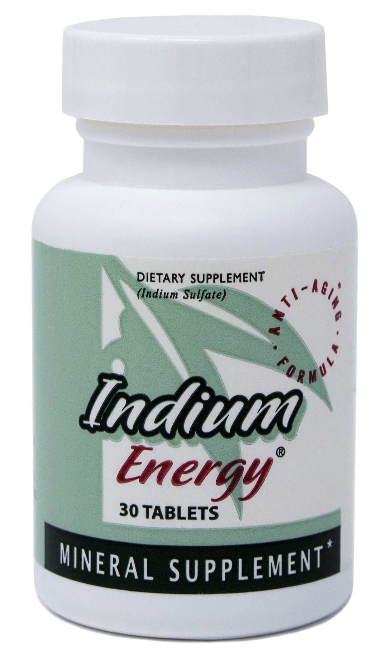 Indium Energy all-natural supplement bottle front view