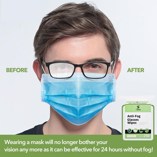 Individually wrapped eyeglass wipes