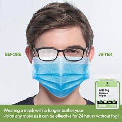 Individually wrapped eyeglass wipes