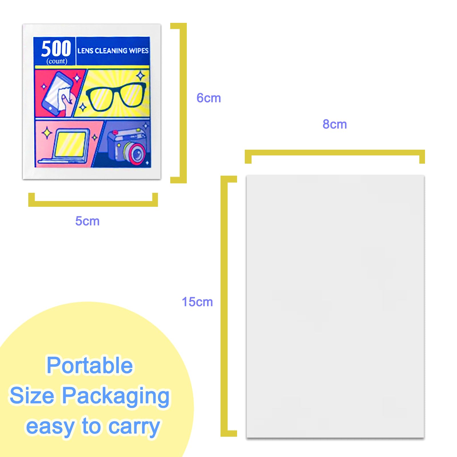 Individually wrapped portable wipes packaging