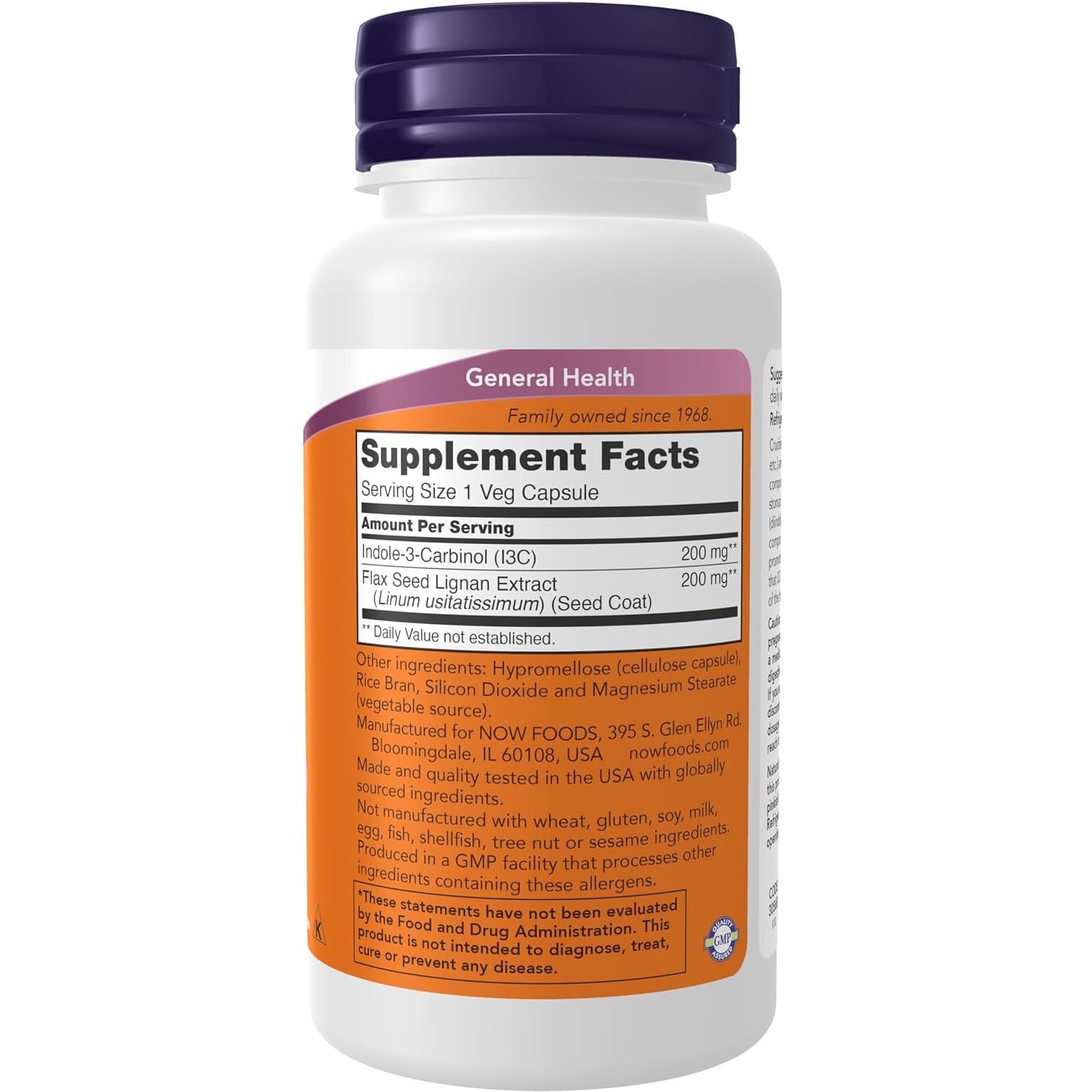 Indole-3-Carbinol I3C 200 mg product packaging and bottles